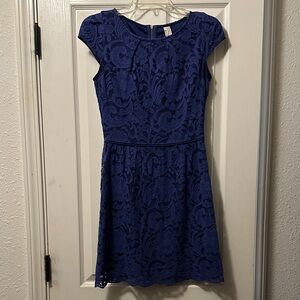 Miami Blue Lace Midi Dress